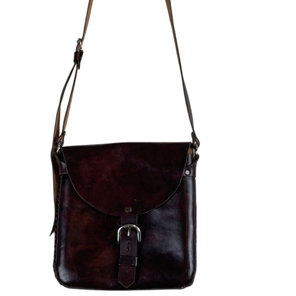Unbranded Women's Brown Leather Crossbody Purse.